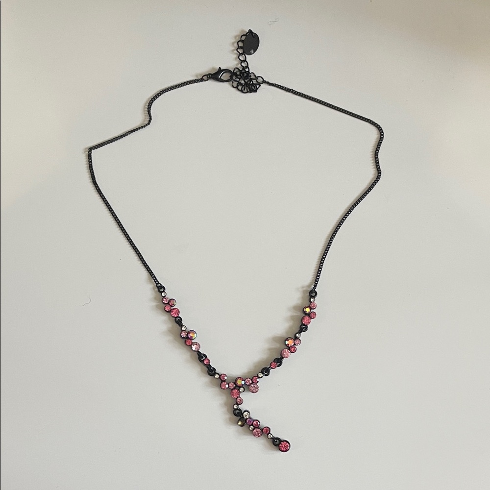 Pink and Black statement Necklace